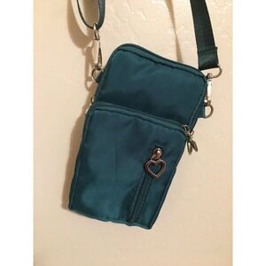 Mazeology Heart Pull Cross Body Bag Turquoise Green
